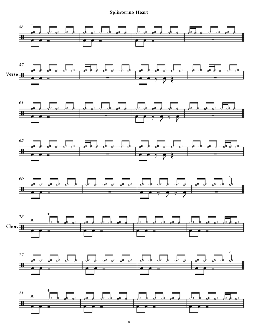 Cover My Eyes (pain & Heaven) Drum Set scores gallery preview page 3
