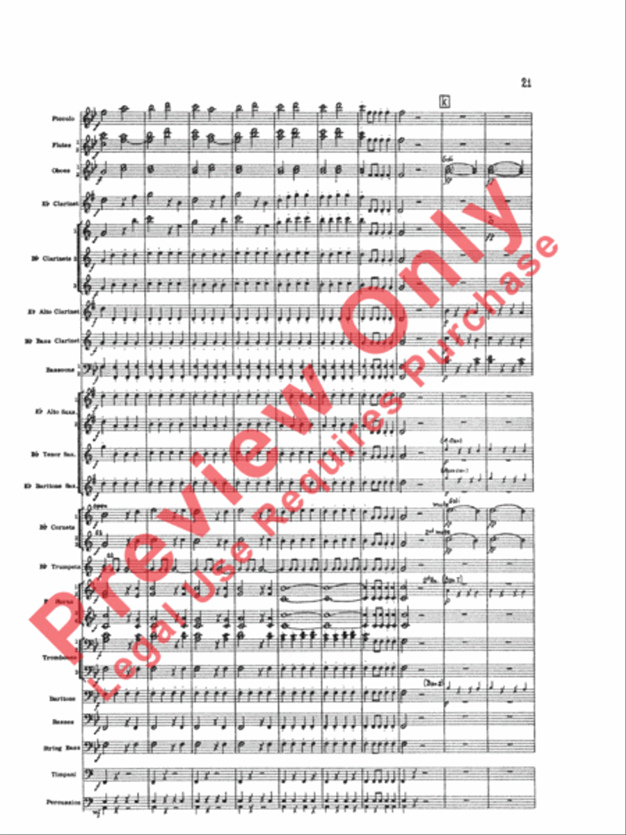 Marriage of Figaro Overture Concert Band scores gallery preview page 24