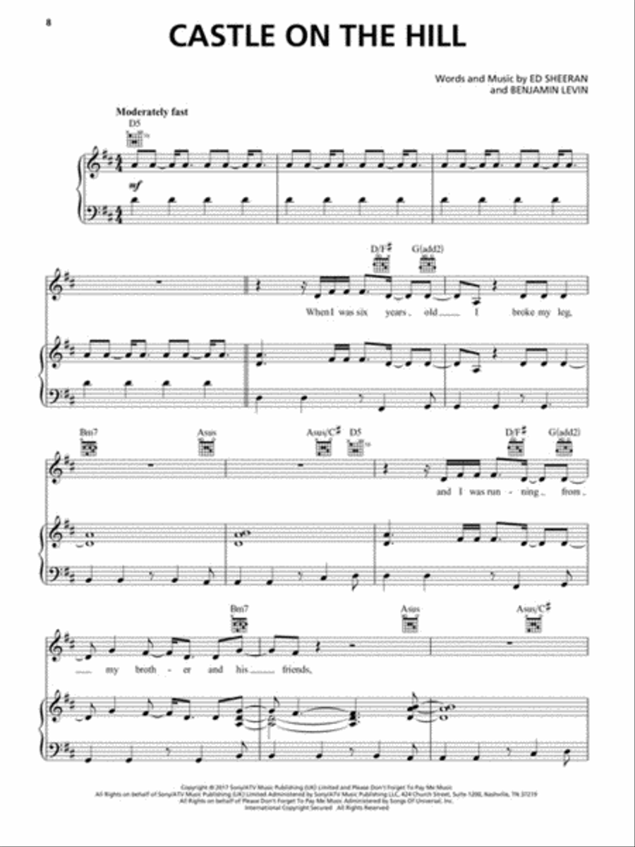 Ed Sheeran – Divide Piano, Vocal, Guitar scores gallery preview page 4