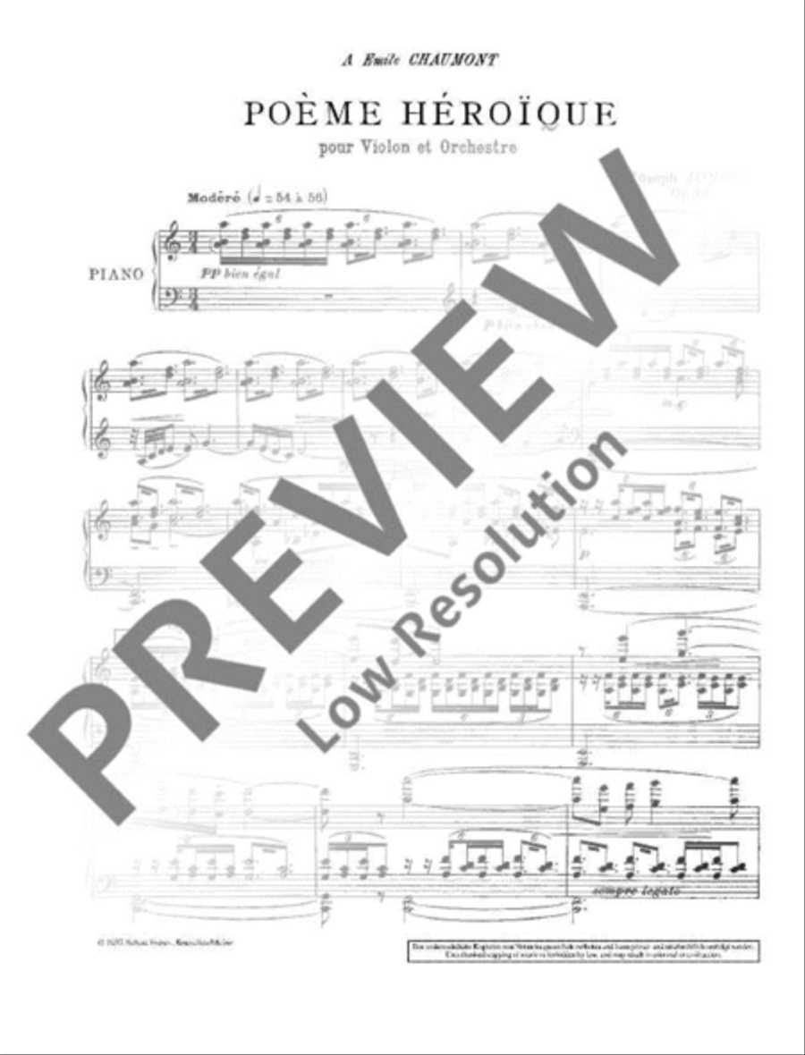 Poème héroïque Piano scores gallery preview page 3