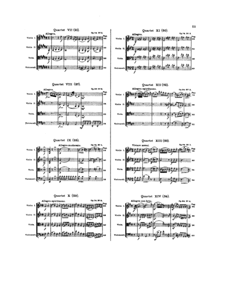 Thirty Celebrated String Quartets, Volume I - Op. 9, No. 2; Op. 17, No. 5; Op. 50, No. 6; Op. 54, Nos. 1, 2, 3; Op. 64, Nos. 2, 3, 4; Op. 74, Nos. 1, 2, 3; Op. 77, Nos. 1, 2: 1st Violin