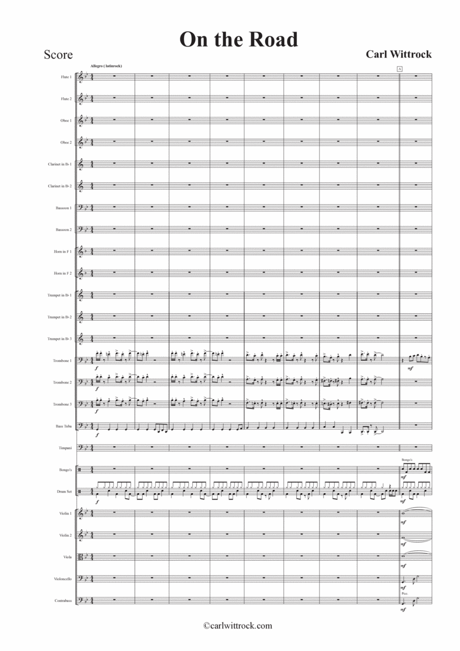 On the Road Full Orchestra scores gallery preview page 1