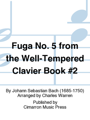Book cover for Fuga No. 5 from the Well-Tempered Clavier Book #2