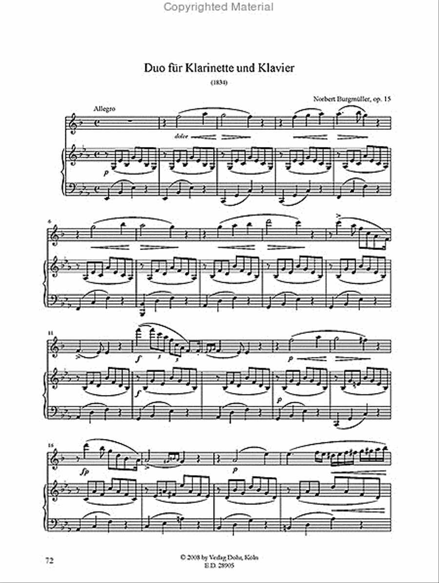 Sämtliche Lieder und Werke für Klarinette Voice scores gallery preview page 3