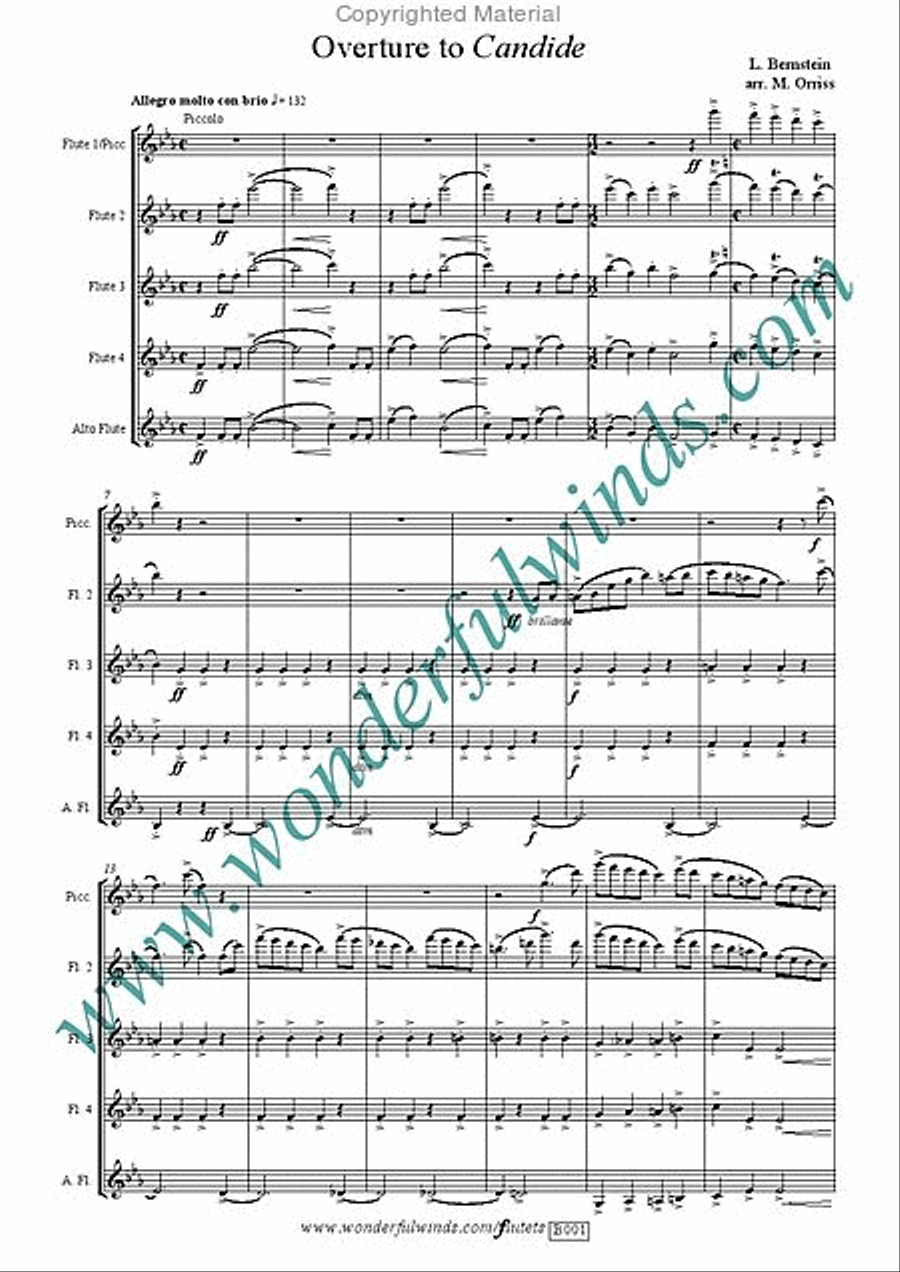 Overture To Candide Flute scores gallery preview page 2