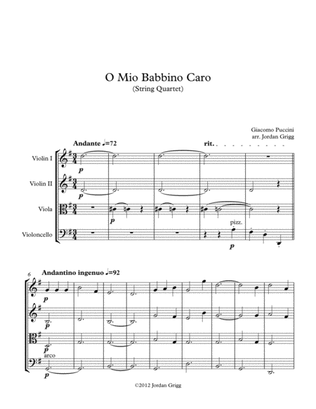 Book cover for O Mio Babbino Caro (String Quartet)