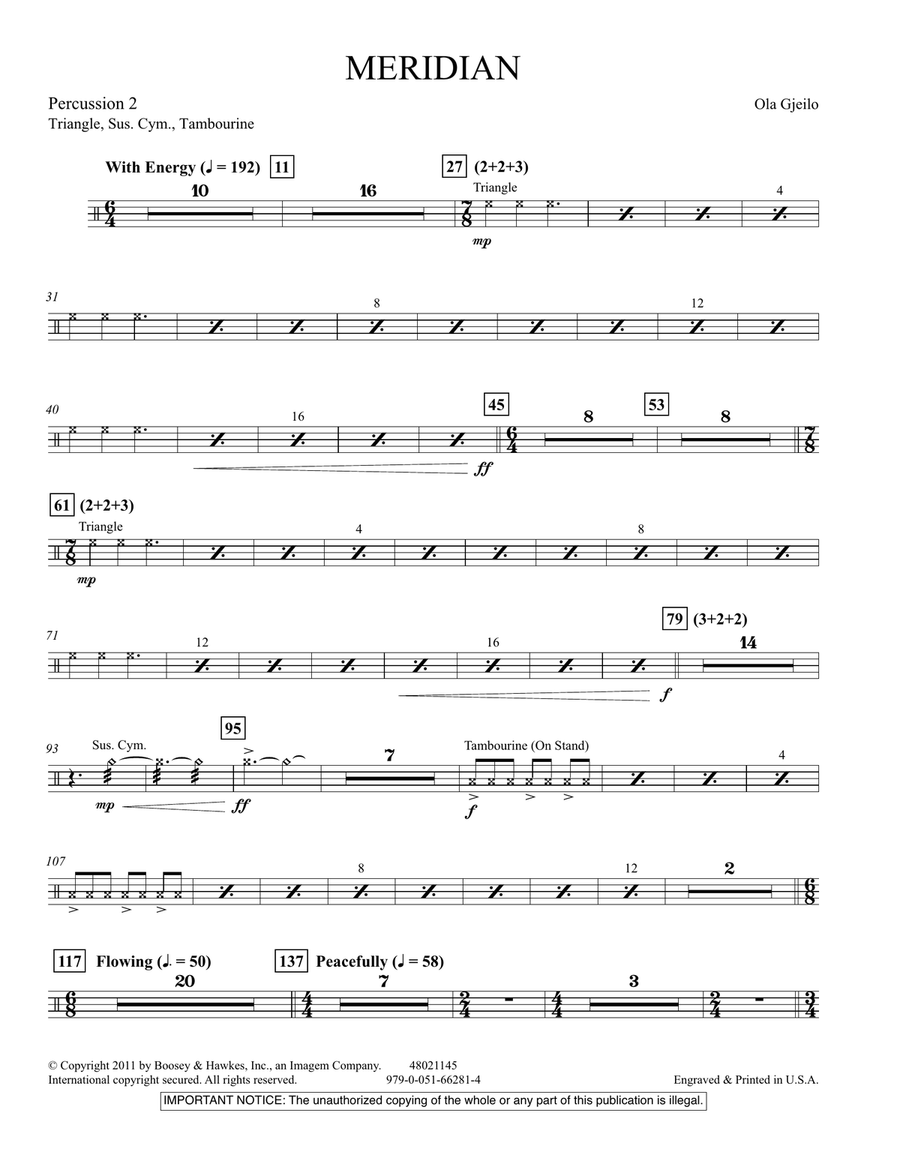 Meridian - Percussion 2 Meridian - Percussion 2 Concert Band scores gallery preview page 1