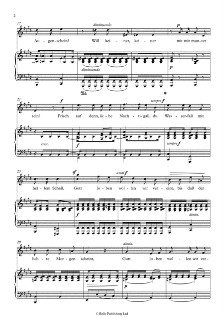 Nachtlied, Op. 71 No. 6 (E Major) Voice Solo scores gallery preview page 2