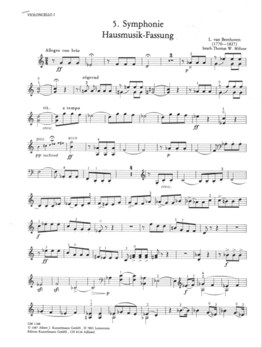 5th symphony, domestic music version String Duet scores gallery preview page 2