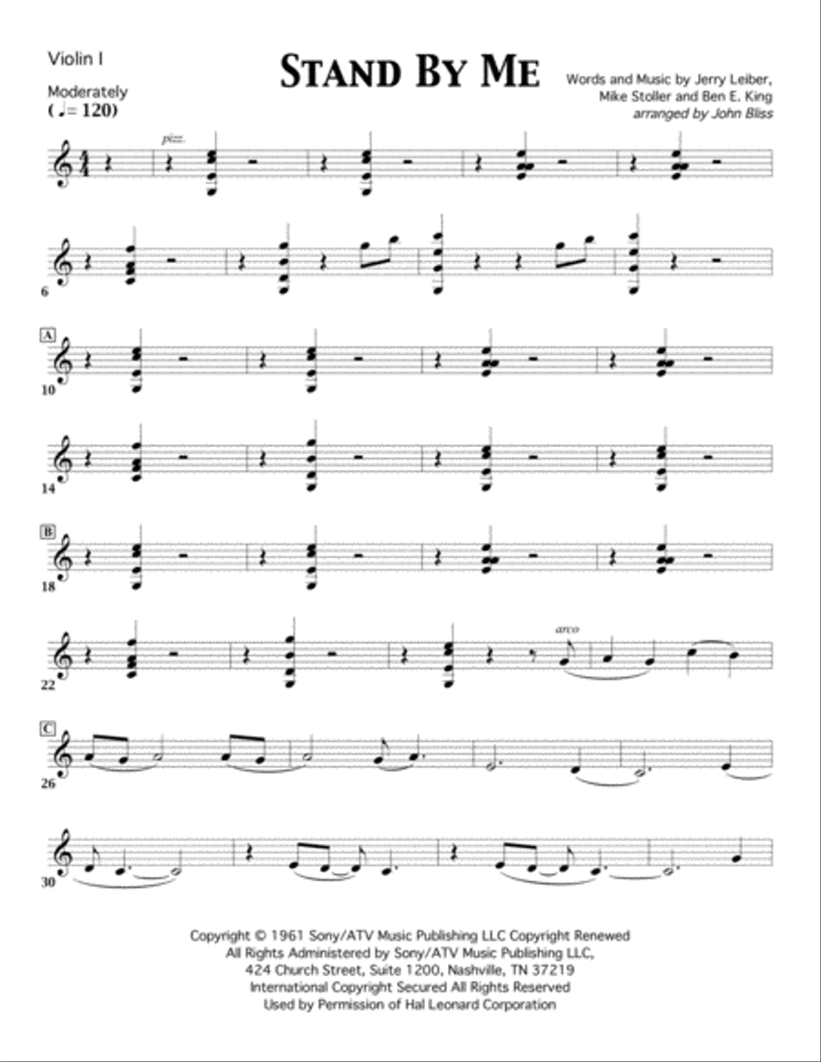 Stand By Me Stand By Me String Quartet scores gallery preview page 3
