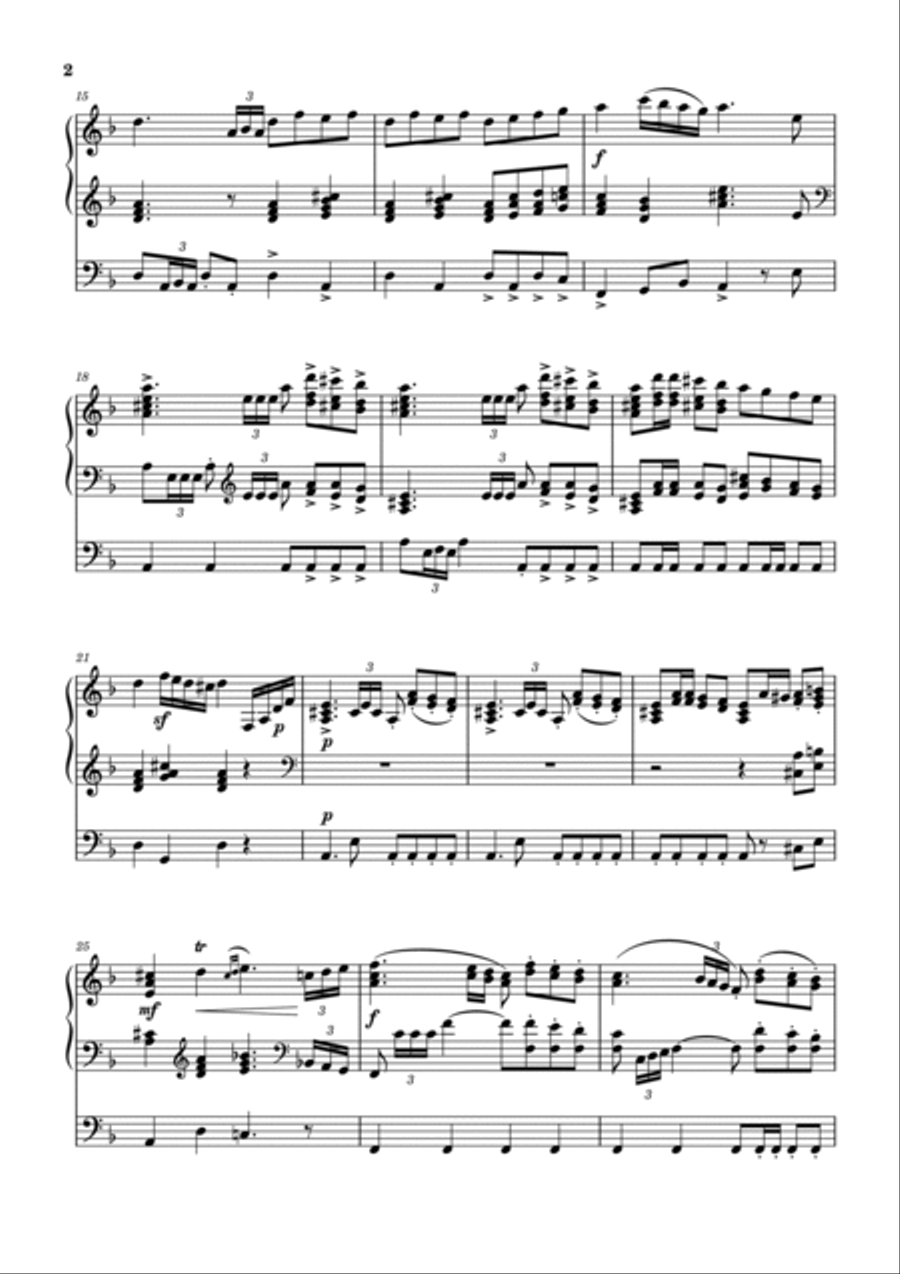 March of Ukrainian Cossaks (Zaporizky march) organ cover Organ Solo scores gallery preview page 2