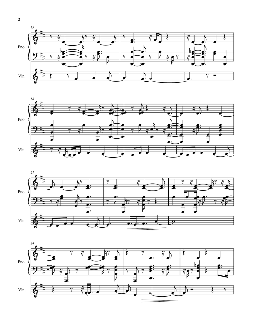 Strange Violin Solo scores gallery preview page 2
