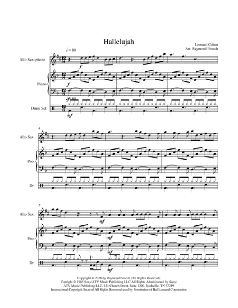Hallelujah Small Ensemble scores gallery preview page 4