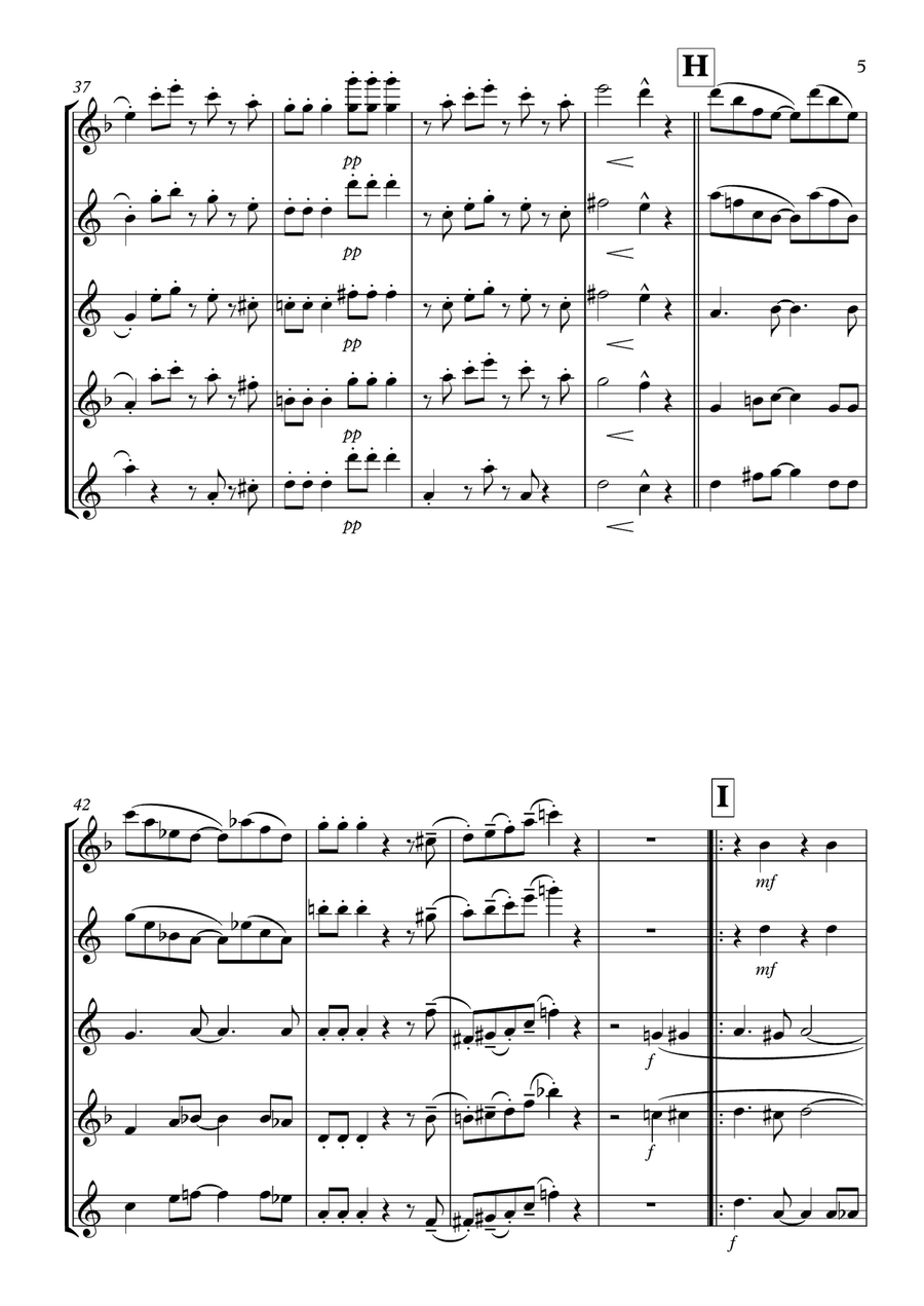Enca Theme 2014 Channel Opener Woodwind Ensemble scores gallery preview page 5
