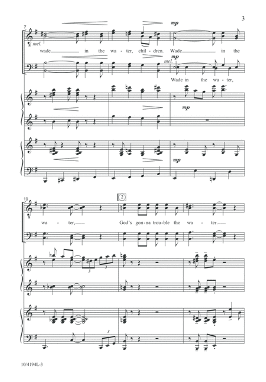 Wade in the Water TTBB scores gallery preview page 4