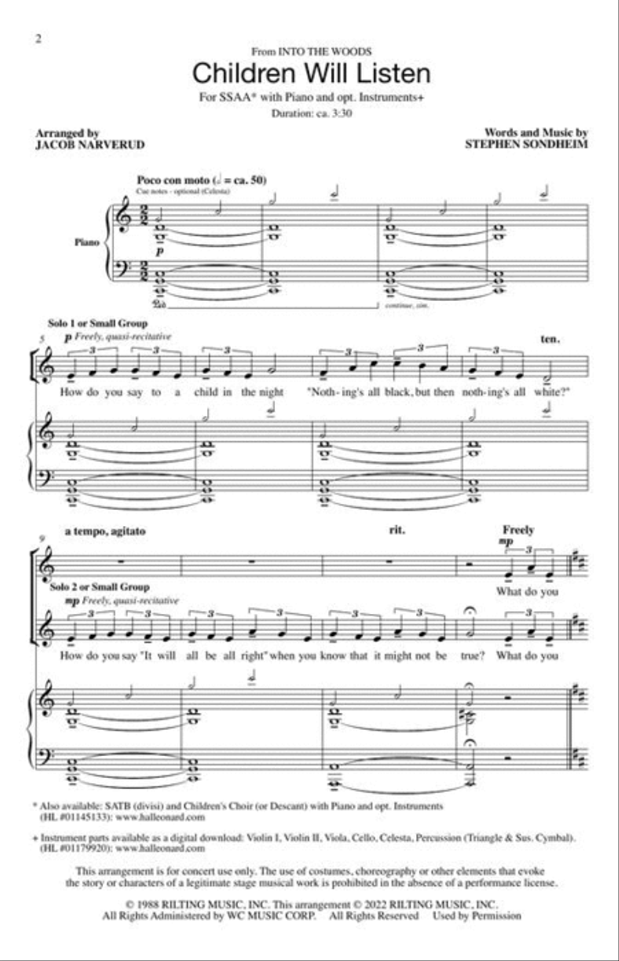 Children Will Listen 4-Part scores gallery preview page 3