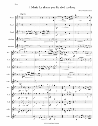 Sweet suite for flute quintet (piccolo, 2 flutes, alto flute and bass flute)