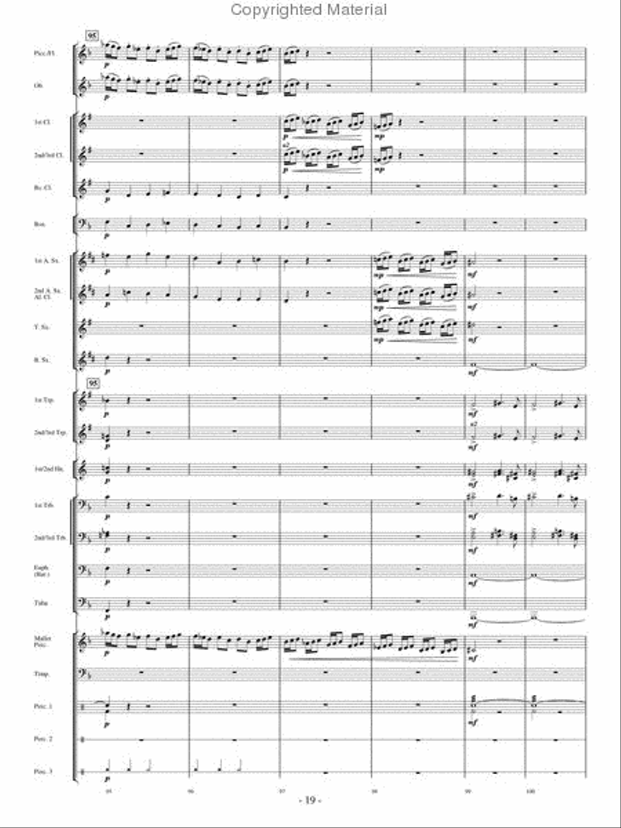 Quest of the Undaunted Knight Concert Band scores gallery preview page 18