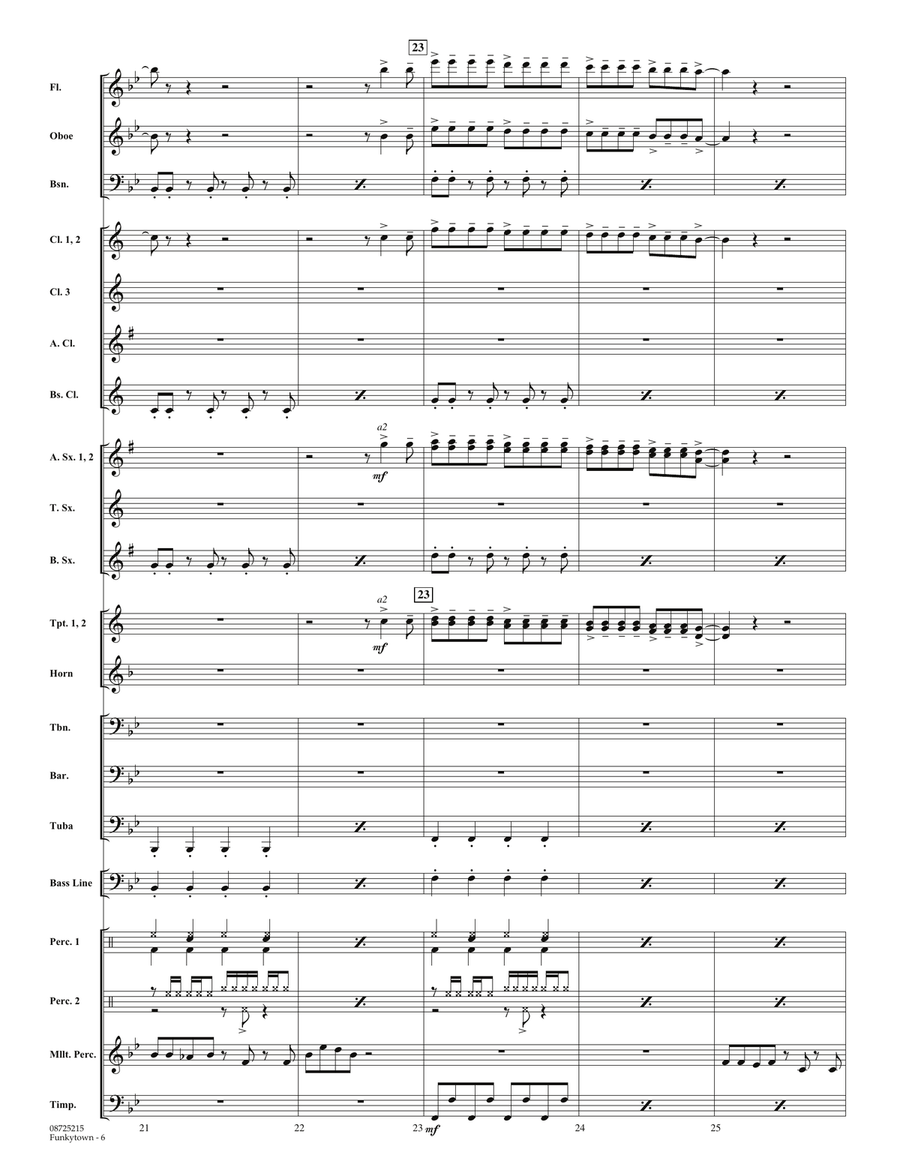 Funkytown - Full Score Concert Band scores gallery preview page 6