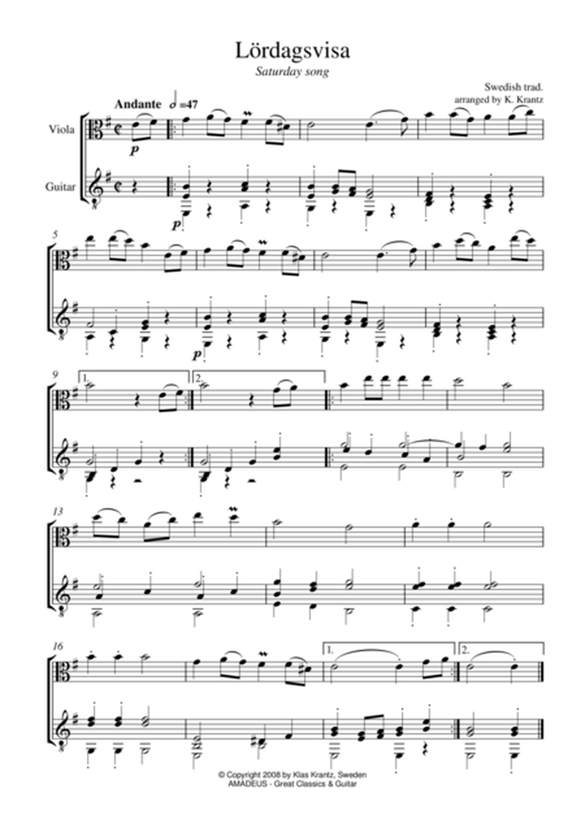 Lördagsvisa (Saturday Song) for viola and guitar image number null