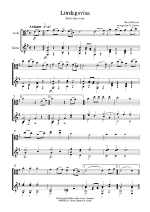 Lördagsvisa (Saturday Song) for viola and guitar