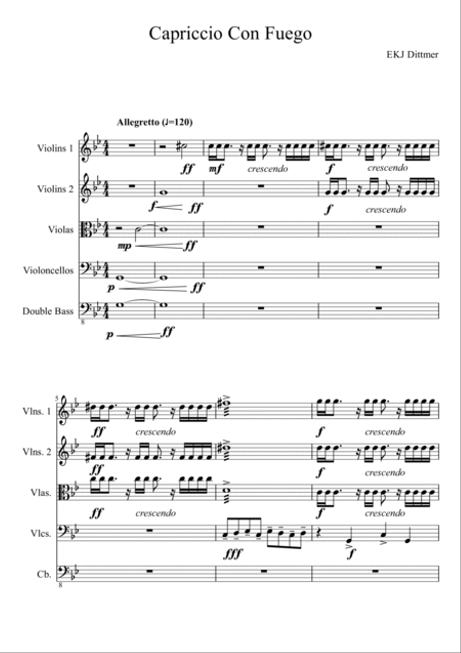 Capriccio Con Fuego Capriccio Con Fuego String Orchestra scores gallery preview page 2
