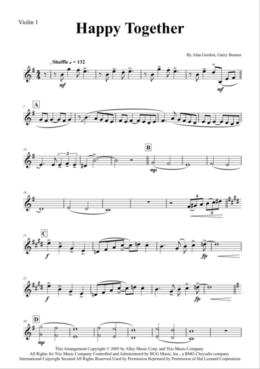 Happy Together String Quartet scores gallery preview page 6