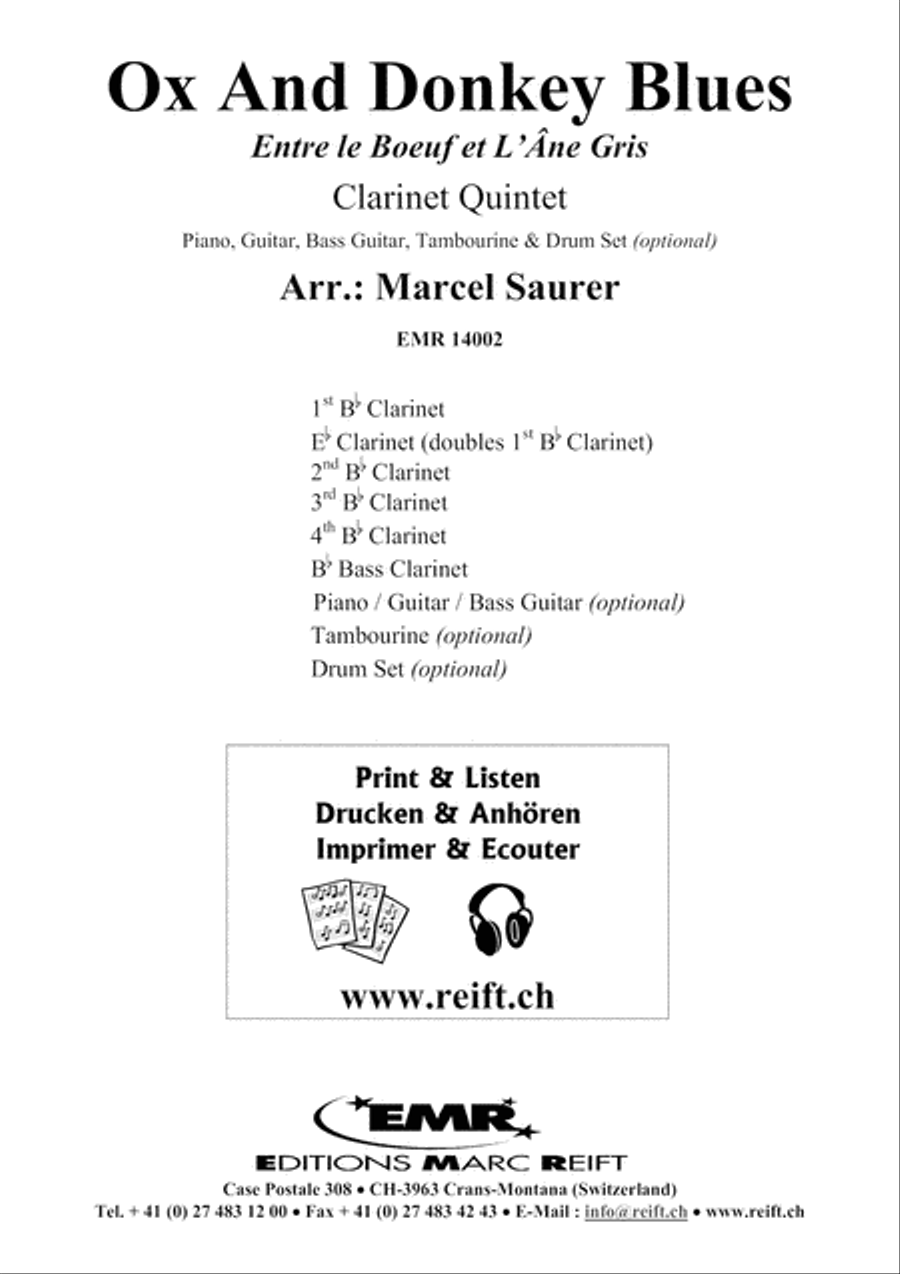 Ox And Donkey Blues Ox And Donkey Blues Clarinet Quintet scores gallery preview page 2