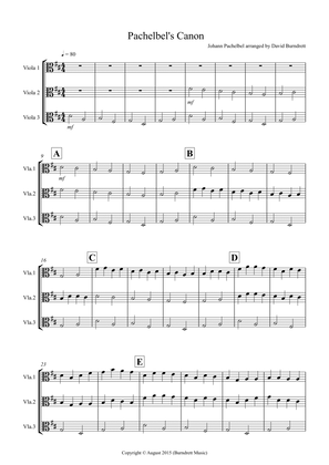 Pachelbel's Canon for Viola Trio