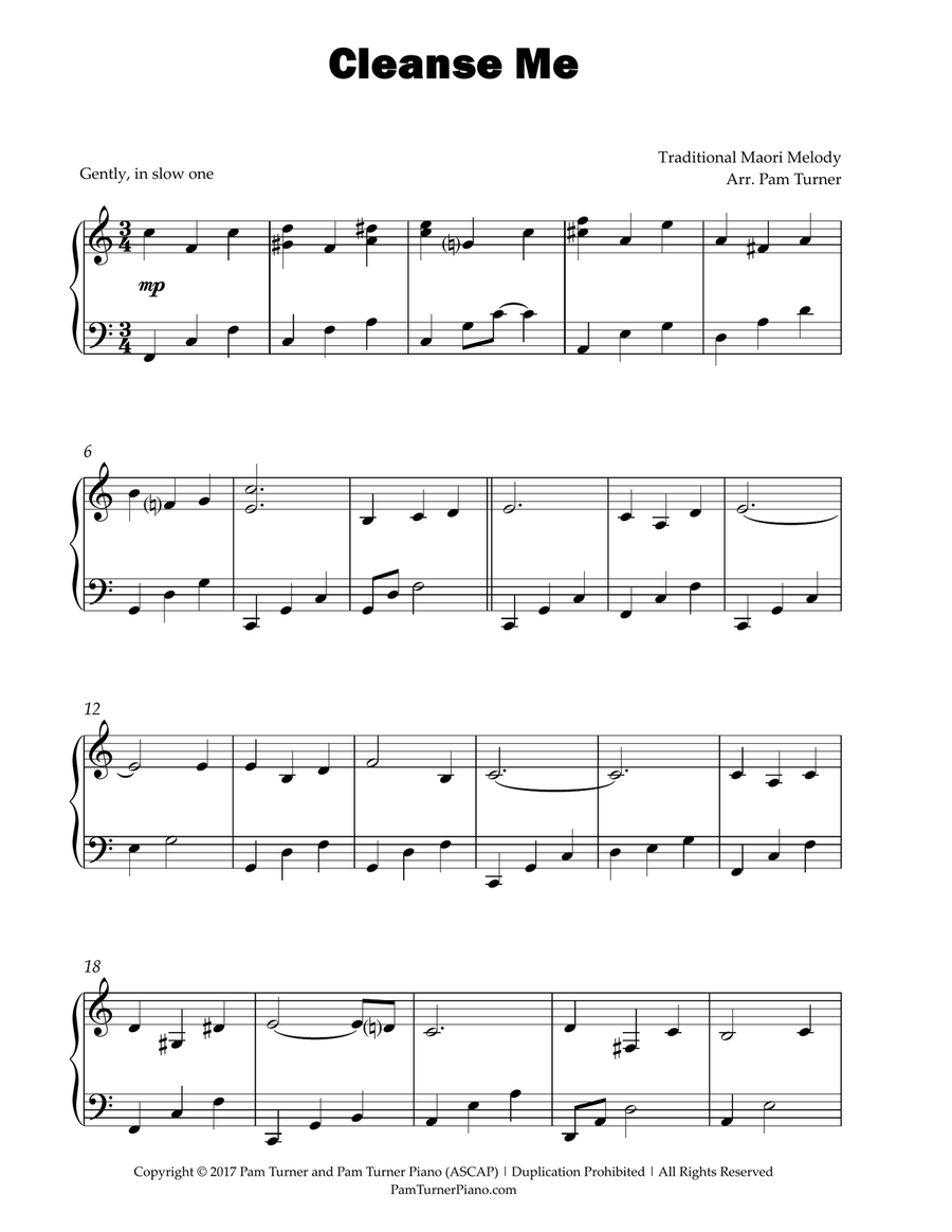 Cleanse Me (Intermediate Piano Solo) Piano Solo scores gallery preview page 3