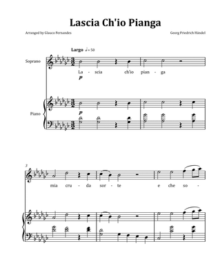 Lascia Ch'io Pianga by Händel - Soprano & Piano in G-flat Major