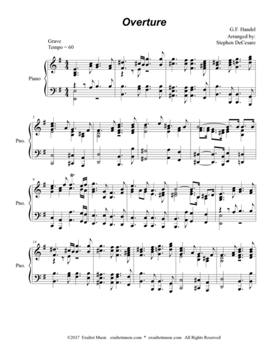 Messiah - Part 1 (String Ensemble) (Full Score and Parts) image number null