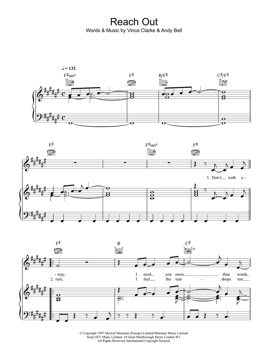 Reach Out Acoustic Guitar scores gallery preview page 1