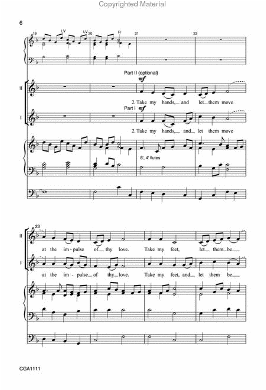 Take My Life, and Let It Be 2-Part scores gallery preview page 5