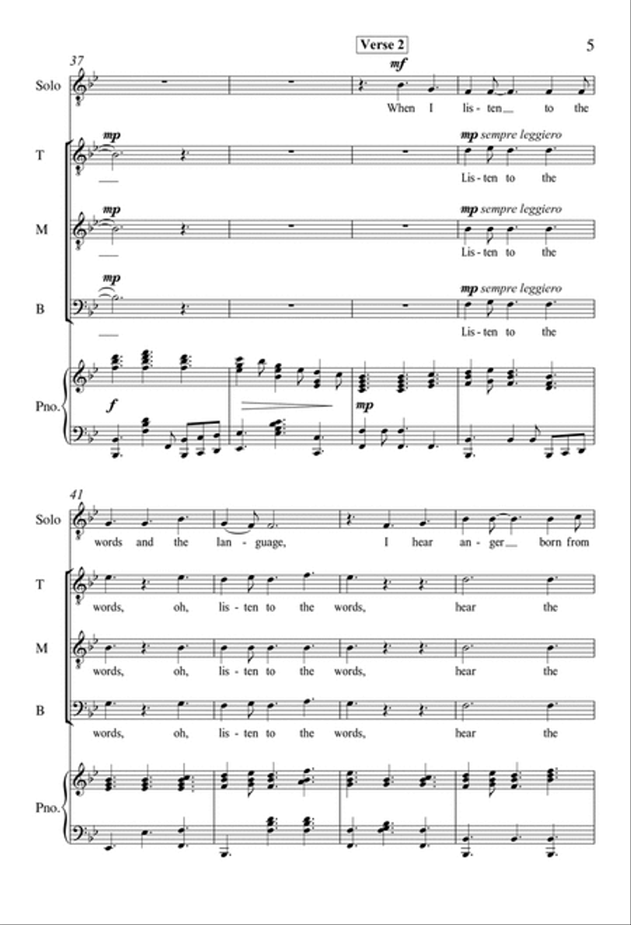 I Will Walk This Way 3-Part scores gallery preview page 4