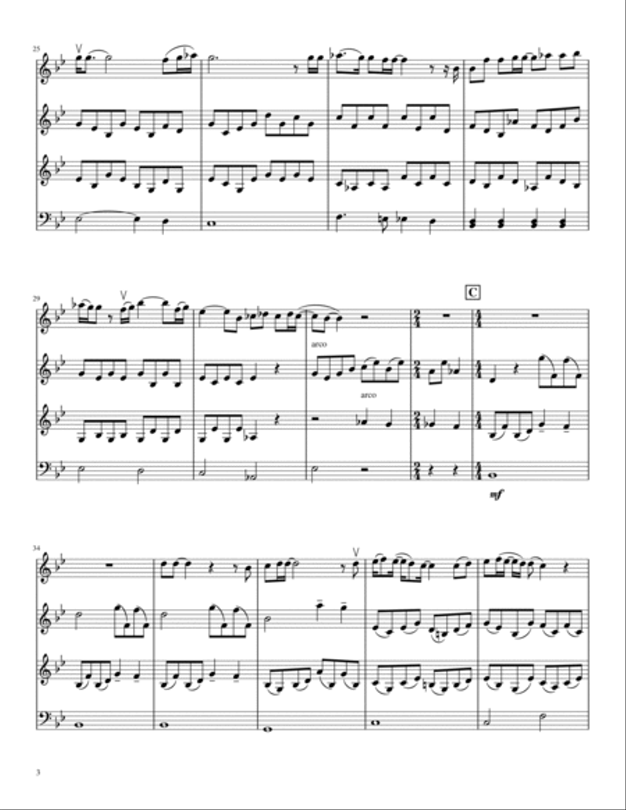 Bohemian Rhapsody String Quartet scores gallery preview page 3