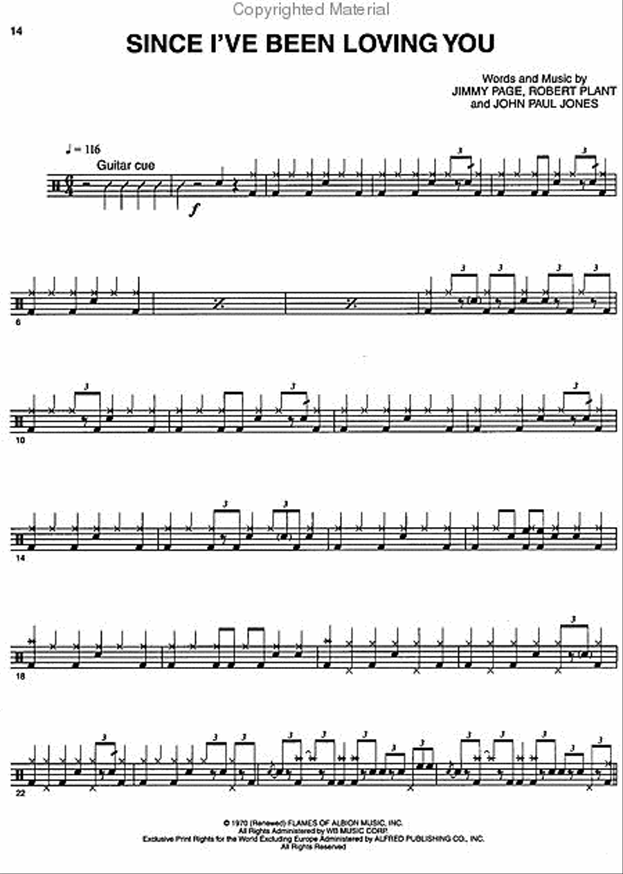Led Zeppelin -- III Platinum Drums Drum Set scores gallery preview page 4