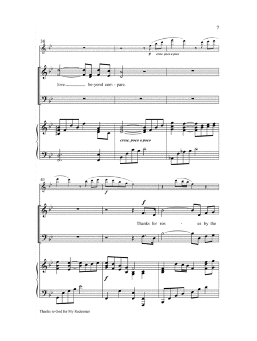 Thanks to God for My Redeemer 4-Part scores gallery preview page 7