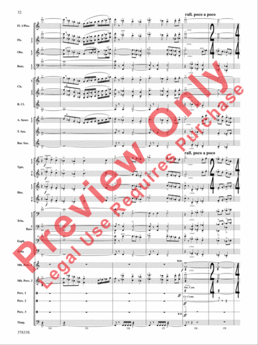 Symphonic Essay Concert Band scores gallery preview page 33