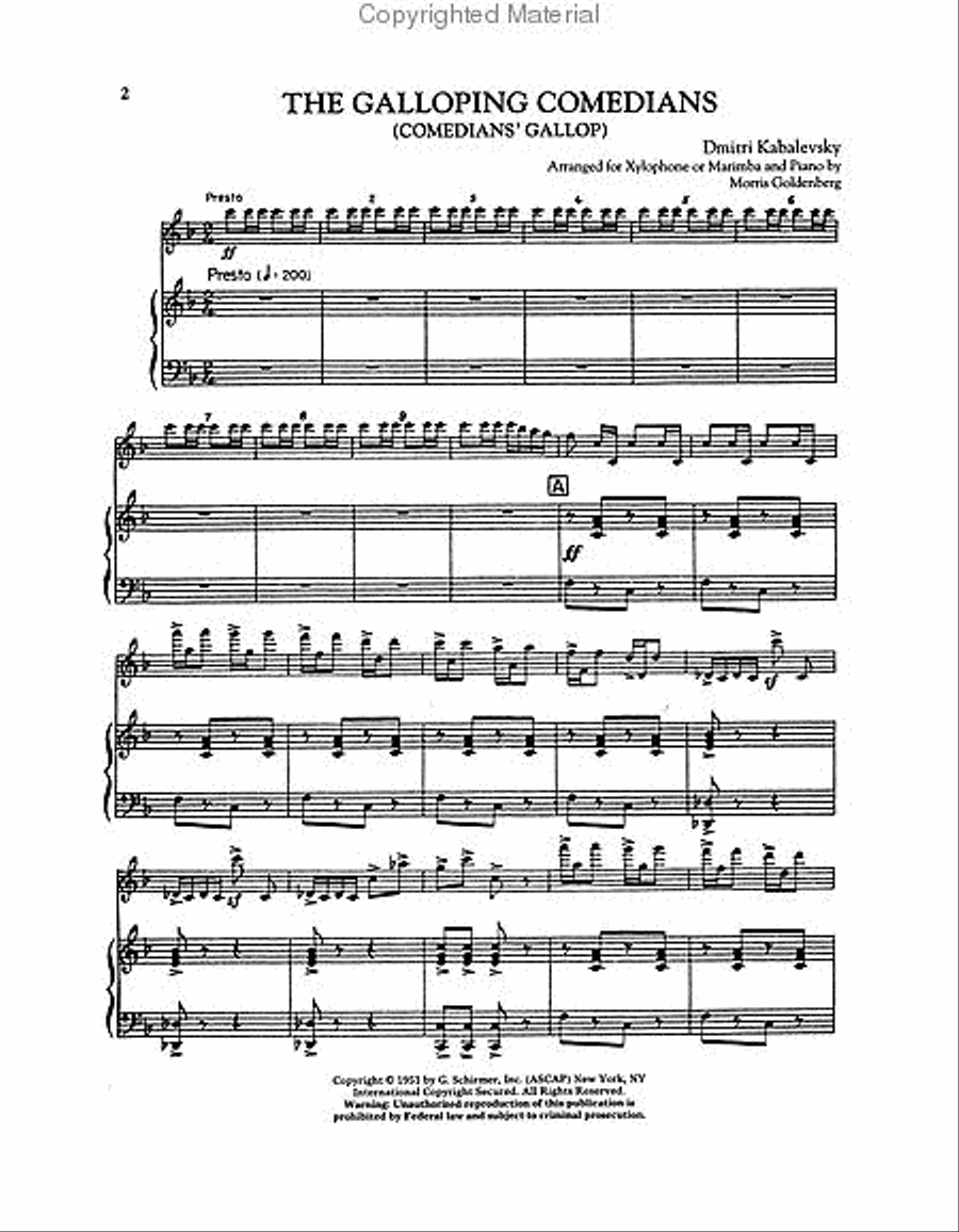 The Galloping Comedians (Comedian's Gallop) Piano Accompaniment scores gallery preview page 2
