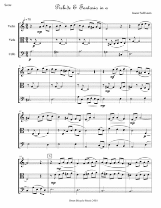 Prelude & Fantasia in a for String Trio