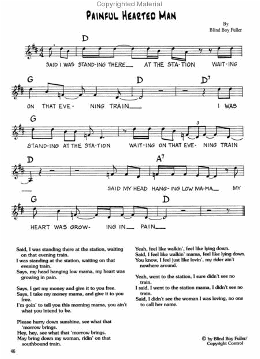 Stefan Grossman's Early Masters of American Blues Guitar: Blind Boy Fuller Acoustic Guitar scores gallery preview page 2