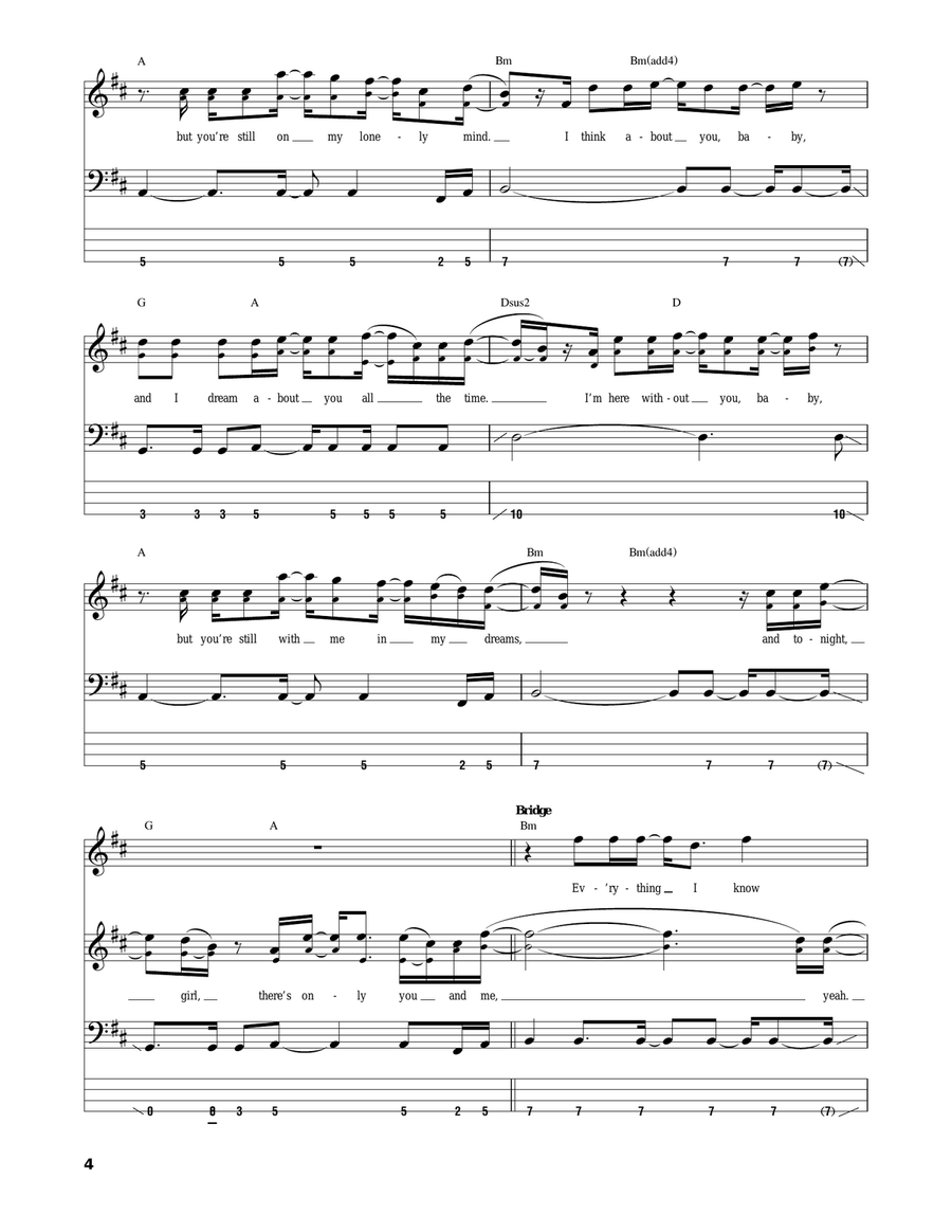 Here Without You Acoustic Guitar scores gallery preview page 4