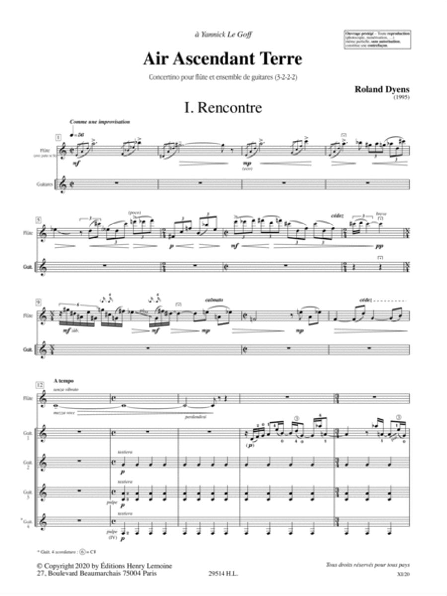 Air Ascendant Terre Air Ascendant Terre Flute scores gallery preview page 2