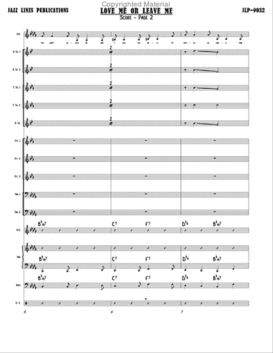 Love Me Or Leave Me Big Band scores gallery preview page 4