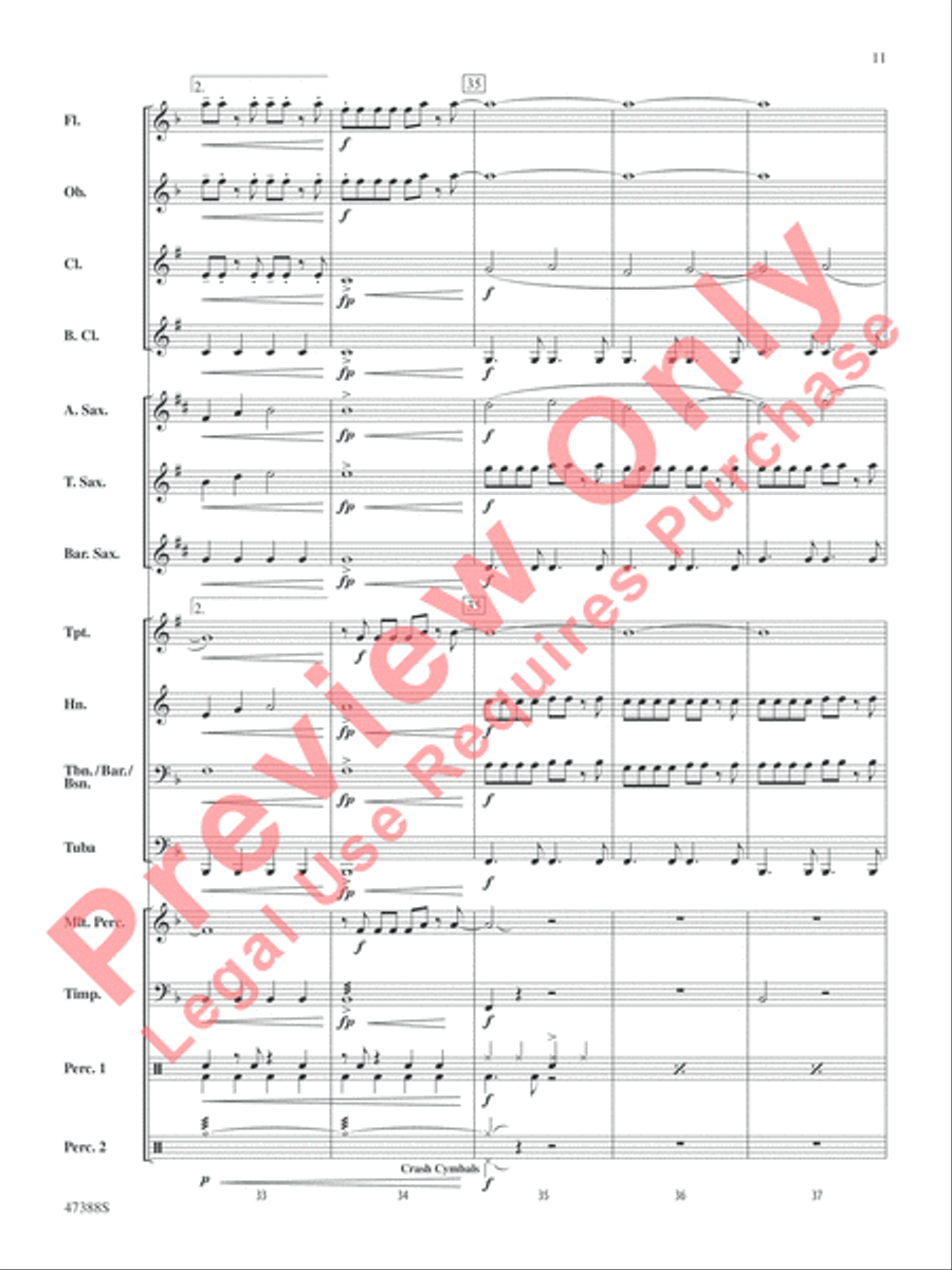 In My Blood Concert Band scores gallery preview page 12
