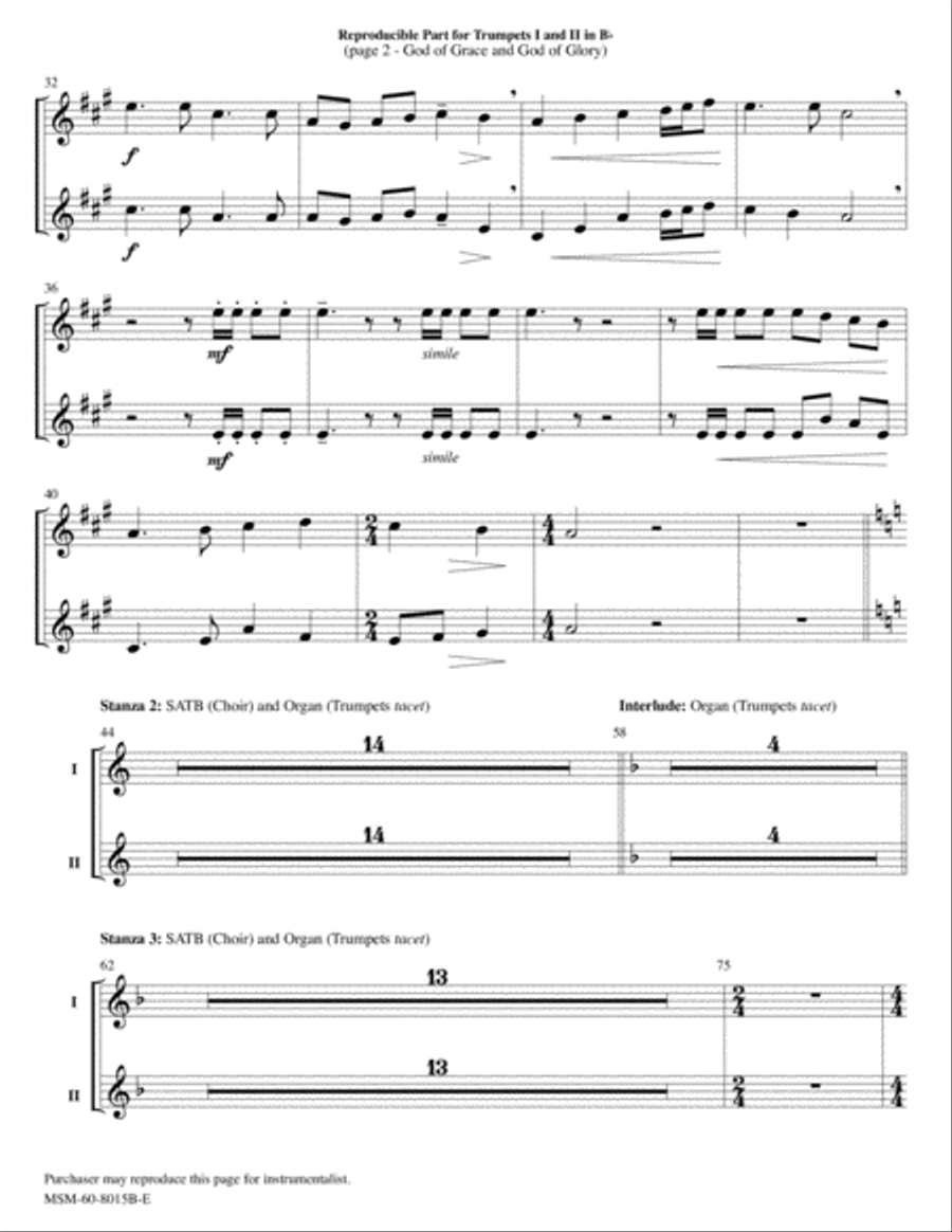 God of Grace and God of Glory Choir scores gallery preview page 2