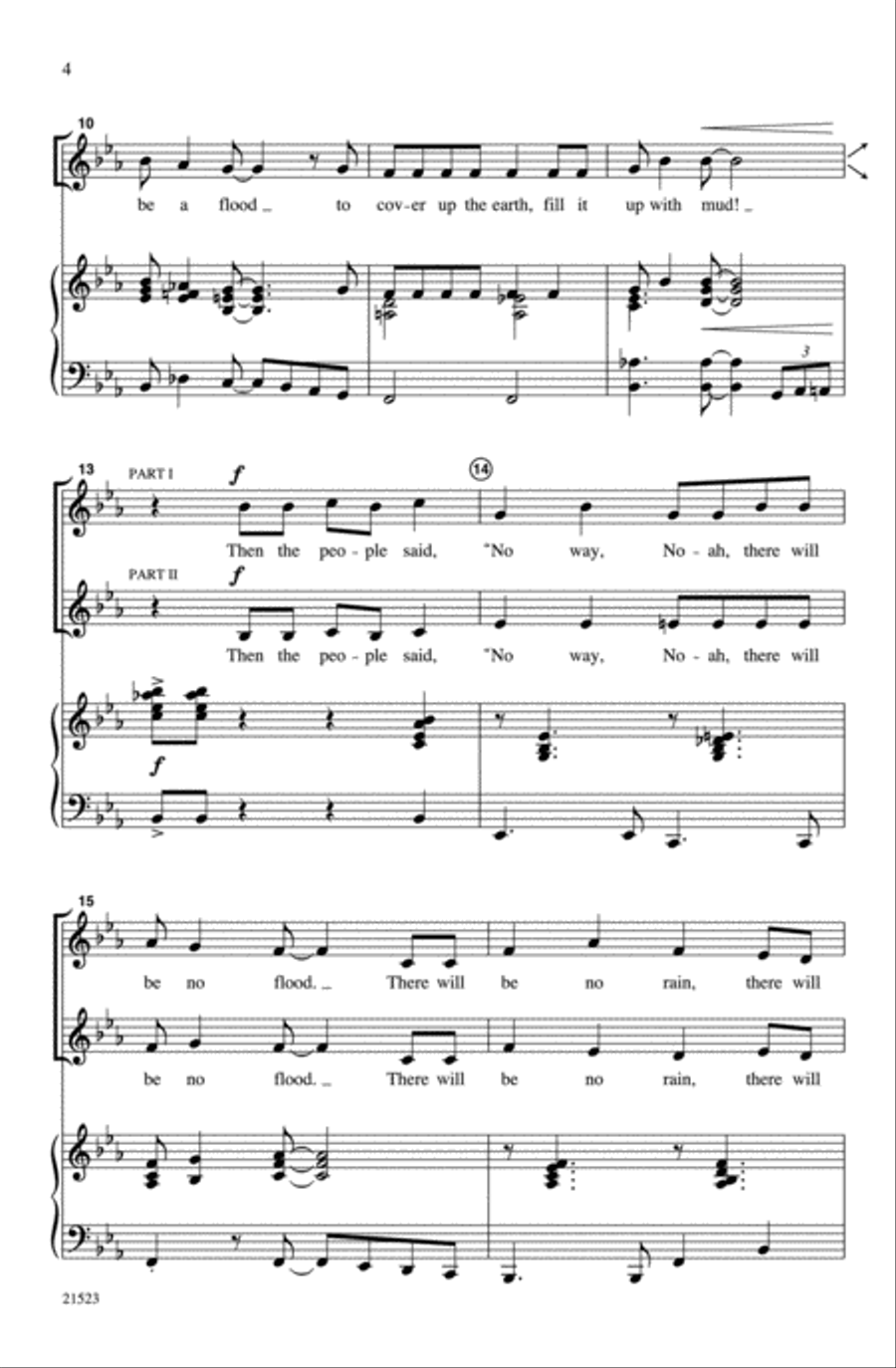 Swingin' with the Animals Unison Choir scores gallery preview page 3