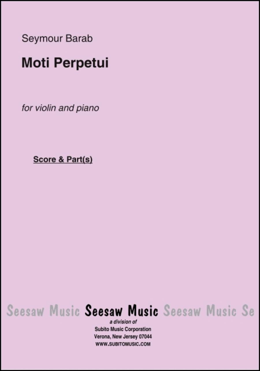 Moti Perpetui Violin Solo scores gallery preview page 1
