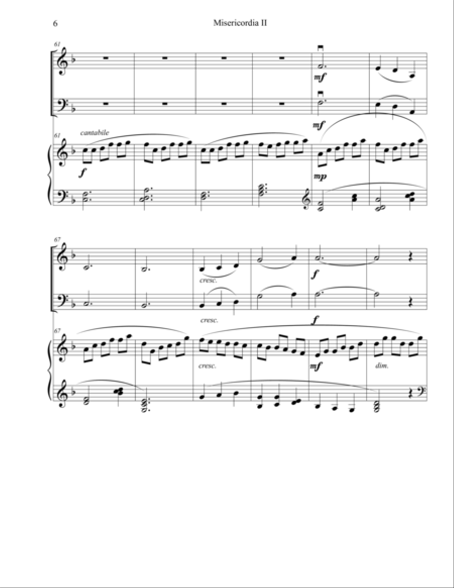 Misericordia II: Trio for Violin, Cello and Piano Piano Trio scores gallery preview page 6